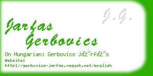 jarfas gerbovics business card